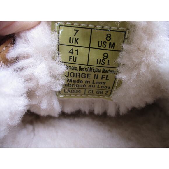 New DR. MARTENS Jorge II Faux Fur Lined Leather Slingback Mules Unisex M8 / W10 - Picture 9 of 10